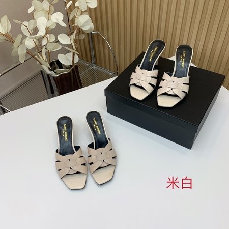 Yves Saint Laurent high heel slippers