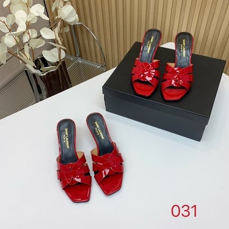 Yves Saint Laurent high heel slippers