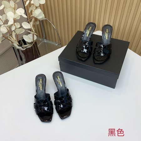 Yves Saint Laurent high heel slippers