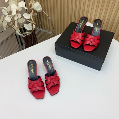 Yves Saint Laurent high heel slippers