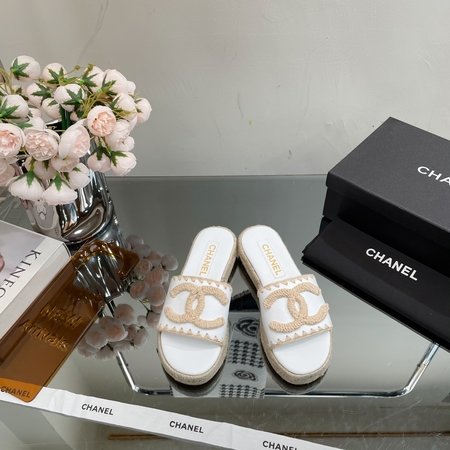 Chanel platform slippers