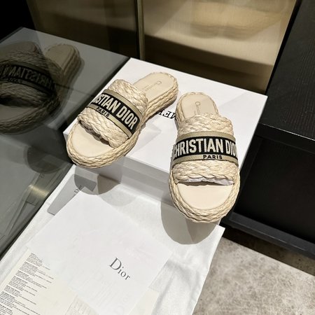 Dior straw sandals