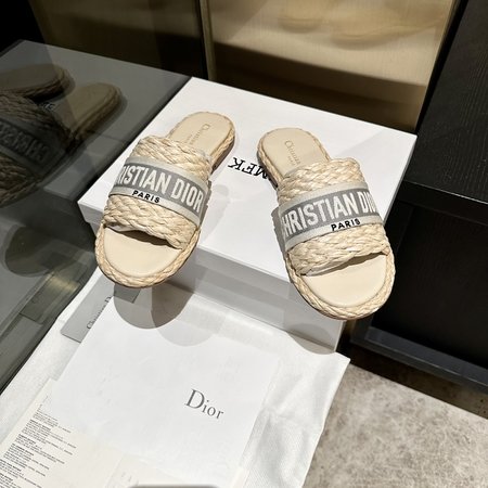 Dior straw sandals