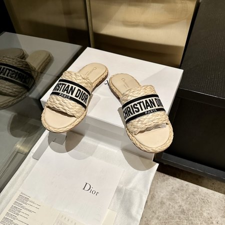 Dior straw sandals