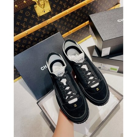 Chanel suede sneakers