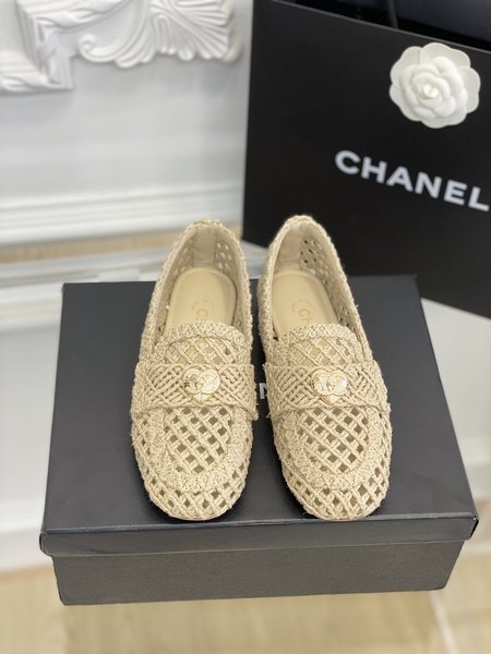 Chanel woven loafers