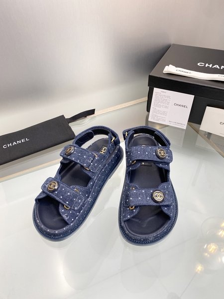 Chanel classic beach shoes