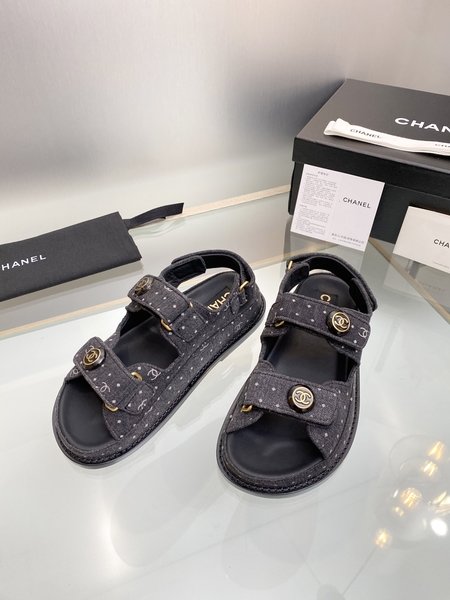 Chanel classic beach shoes