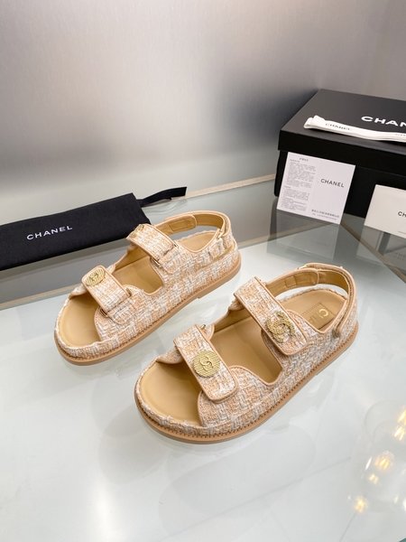 Chanel classic beach shoes