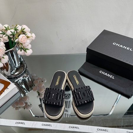 Chanel platform slippers