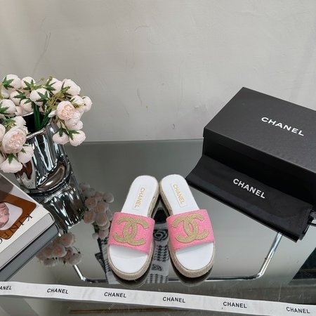 Chanel platform slippers