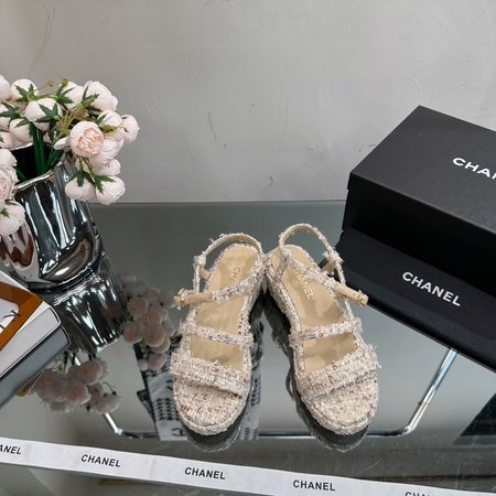 Chanel Sheepskin wedges