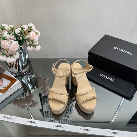 Chanel Sheepskin wedges