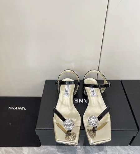 Jimmy Choo Large pearl diamond sandals