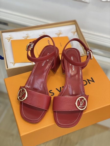 Louis Vuitton Patent leather square heel sandals