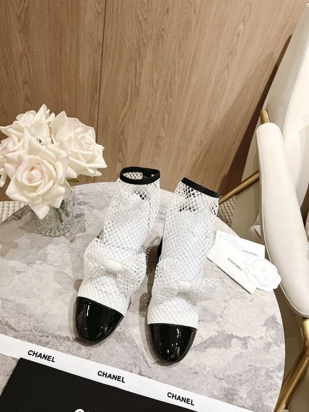 Chanel Nylon mesh boots