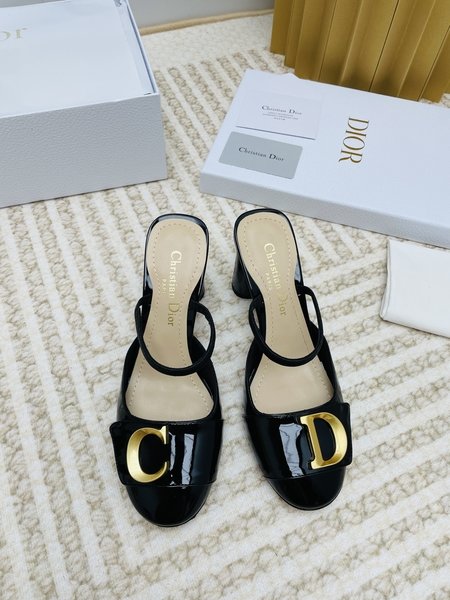 Dior mary jane half slip sandals