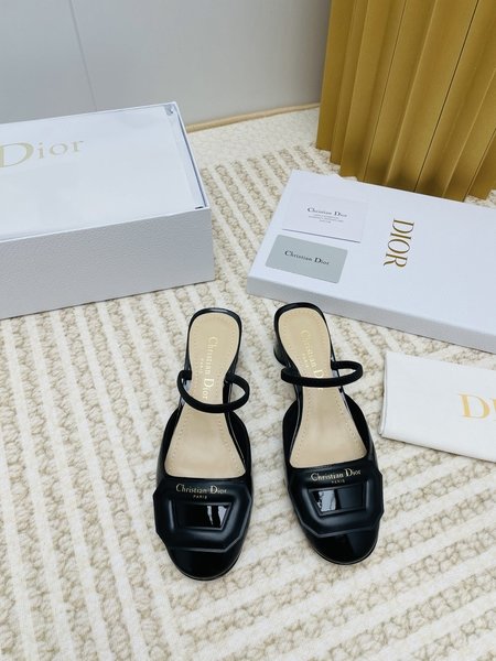 Dior Mary Jane half slide square buckle sandals