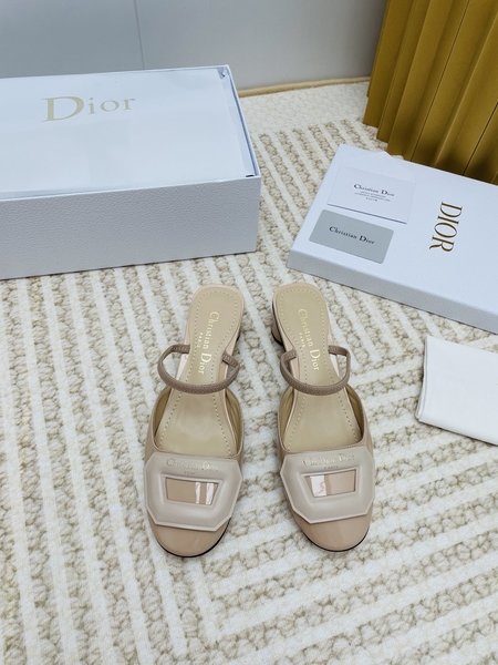 Dior Mary Jane half slide square buckle sandals