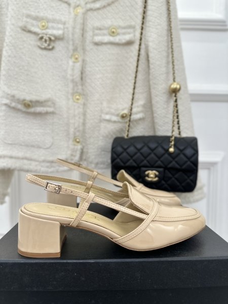 Chanel empty back sandals