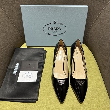 Prada patent leather high heels