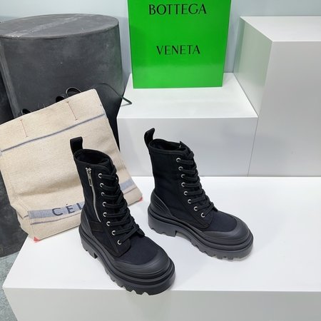 Bottega Veneta Couple style canvas short boots