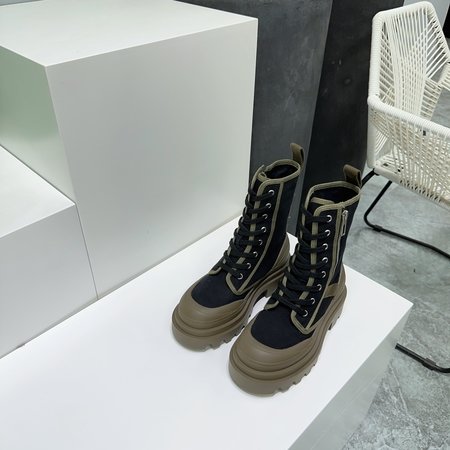 Bottega Veneta Couple style canvas short boots