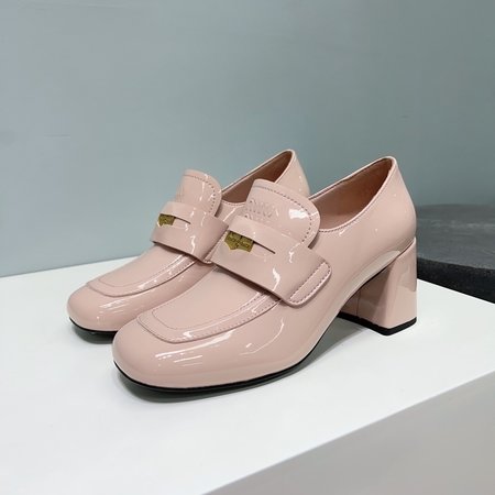 Miu Miu Thick heel loafers mary jane ladies shoes