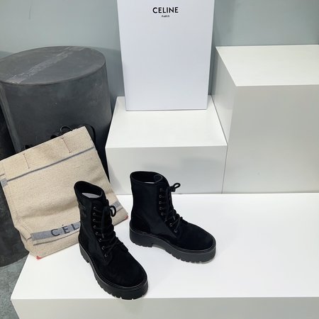 Celine Original imported high silk suede suede Martin boots