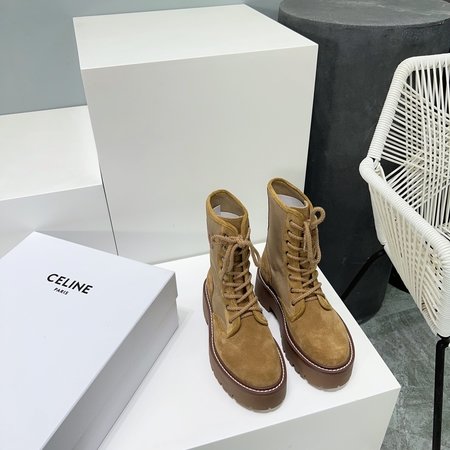 Celine Original imported high silk suede suede Martin boots