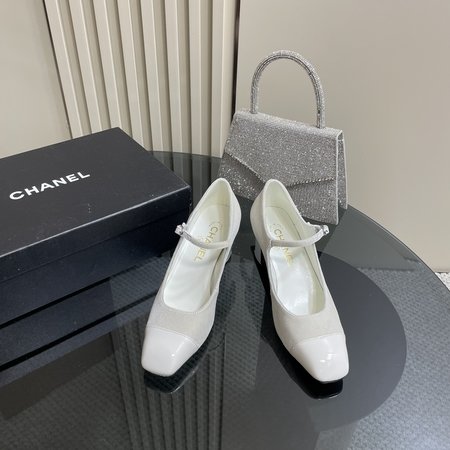 Chanel Velvet + patent leather ballet shoes