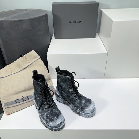 Balenciaga platform lace-up martin boots