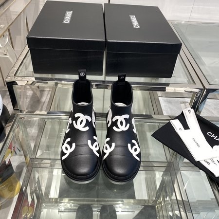 Chanel rain boots