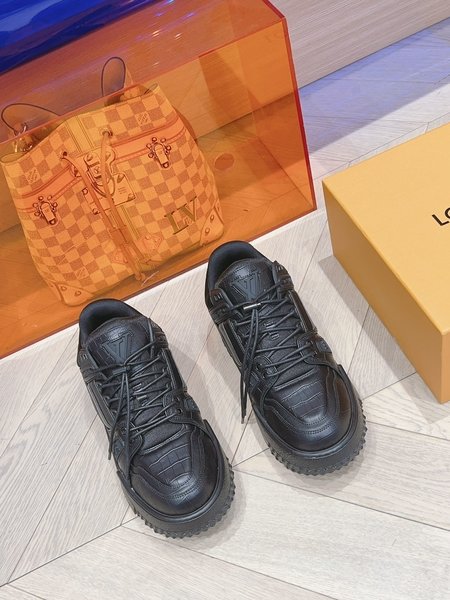 Louis Vuitton Couple style plaid print color matching sneakers