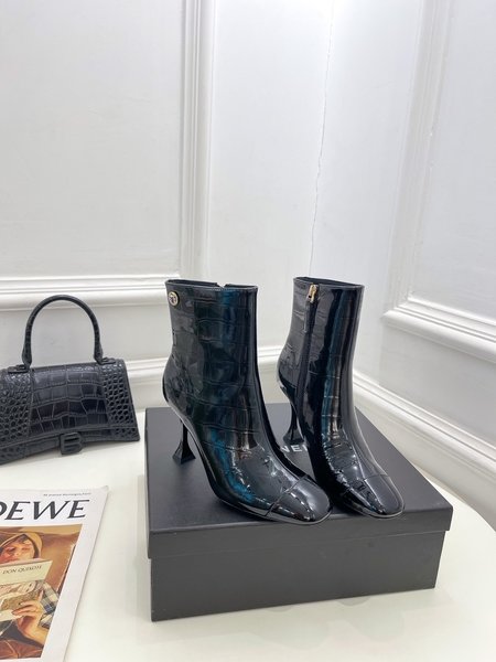 Chanel Classic stone pattern high heel boots