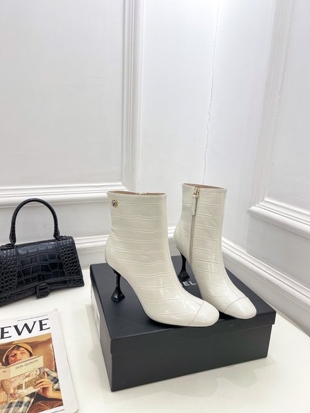 Chanel Classic stone pattern high heel boots