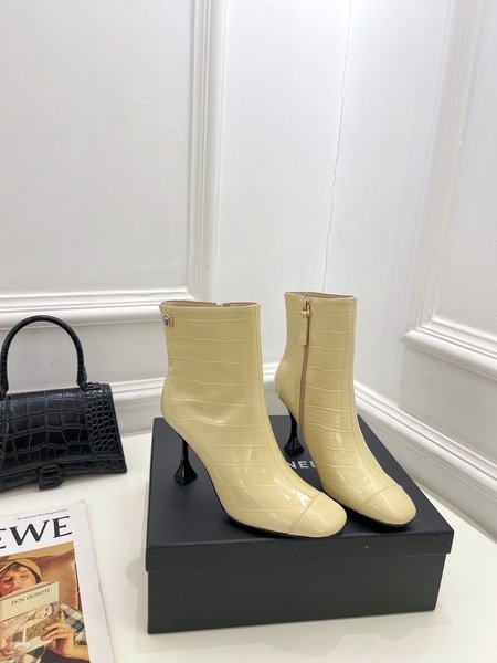 Chanel Classic stone pattern high heel boots