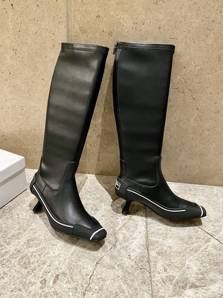 Dior Square toe stretch boots with heel