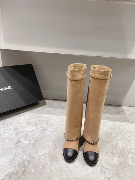 Chanel Genuine leather large-soled trouser boots