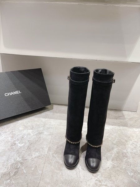 Chanel Genuine leather large-soled trouser boots