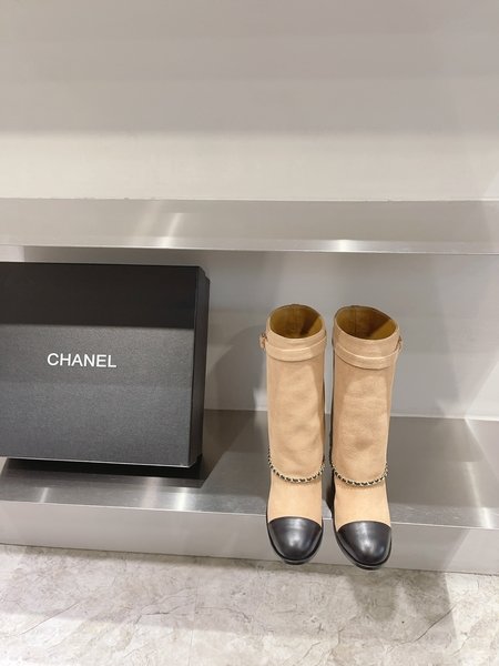 Chanel Genuine leather large-soled trouser boots