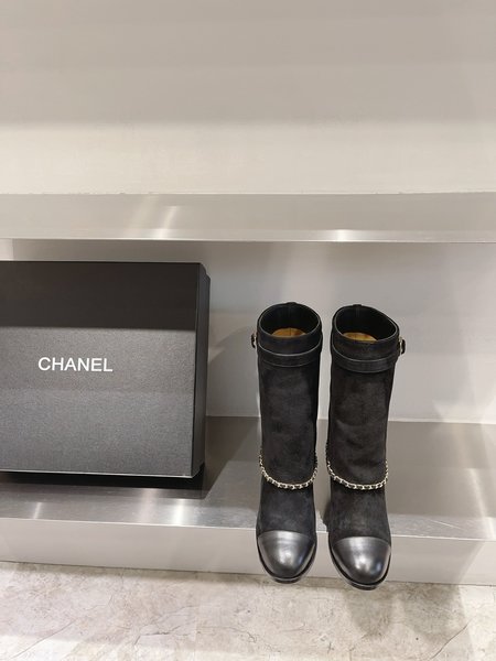 Chanel Genuine leather large-soled trouser boots