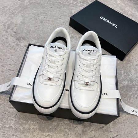 Chanel casual white sneakers