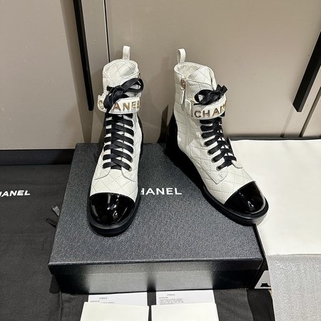 Chanel Genuine leather outsole motorcycle boots