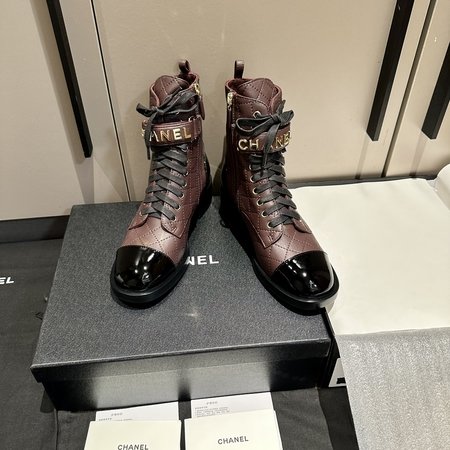 Chanel Genuine leather outsole motorcycle boots