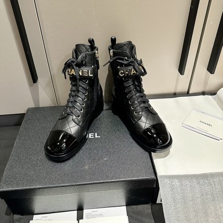 Chanel Genuine leather outsole motorcycle boots