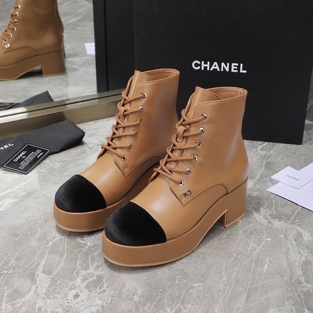 Chanel platform boots