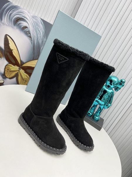 Prada Long and short boots with thick heels series