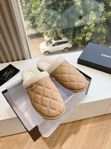 Chanel New style loafers in wool slippers and cotton shoes series