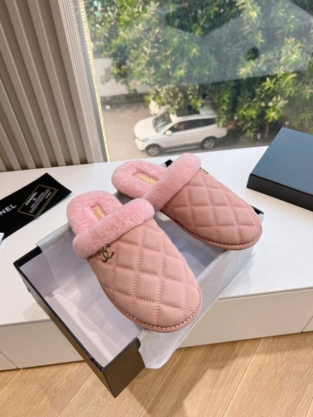 Chanel New style loafers in wool slippers and cotton shoes series